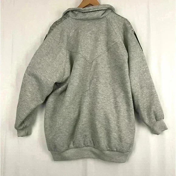 VTG Reversible Windbreaker Jacket OS Silver Snap Button Closure CURRENT SEEN - Picture 7 of 11